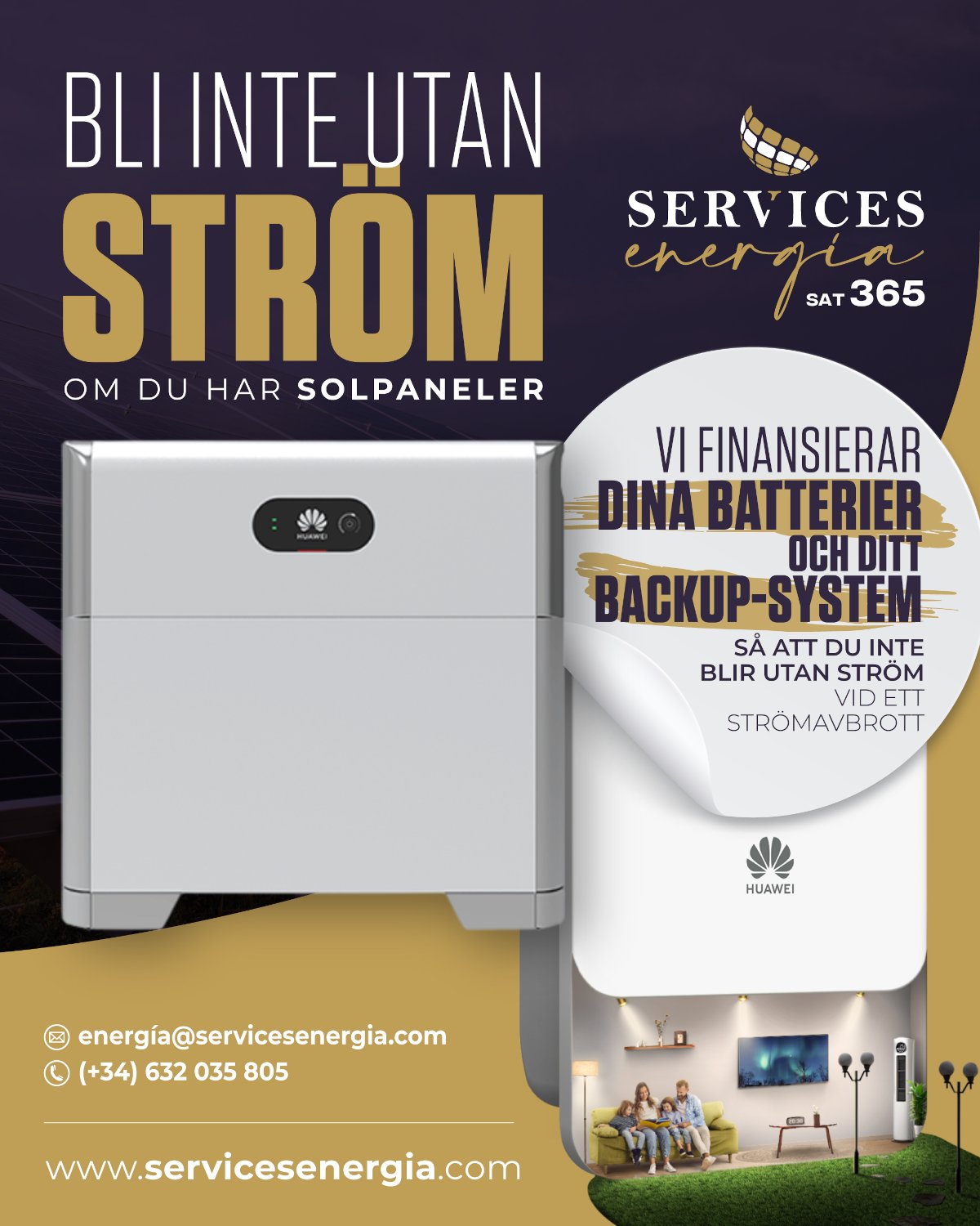 Promociones baterías placas solares en sueco