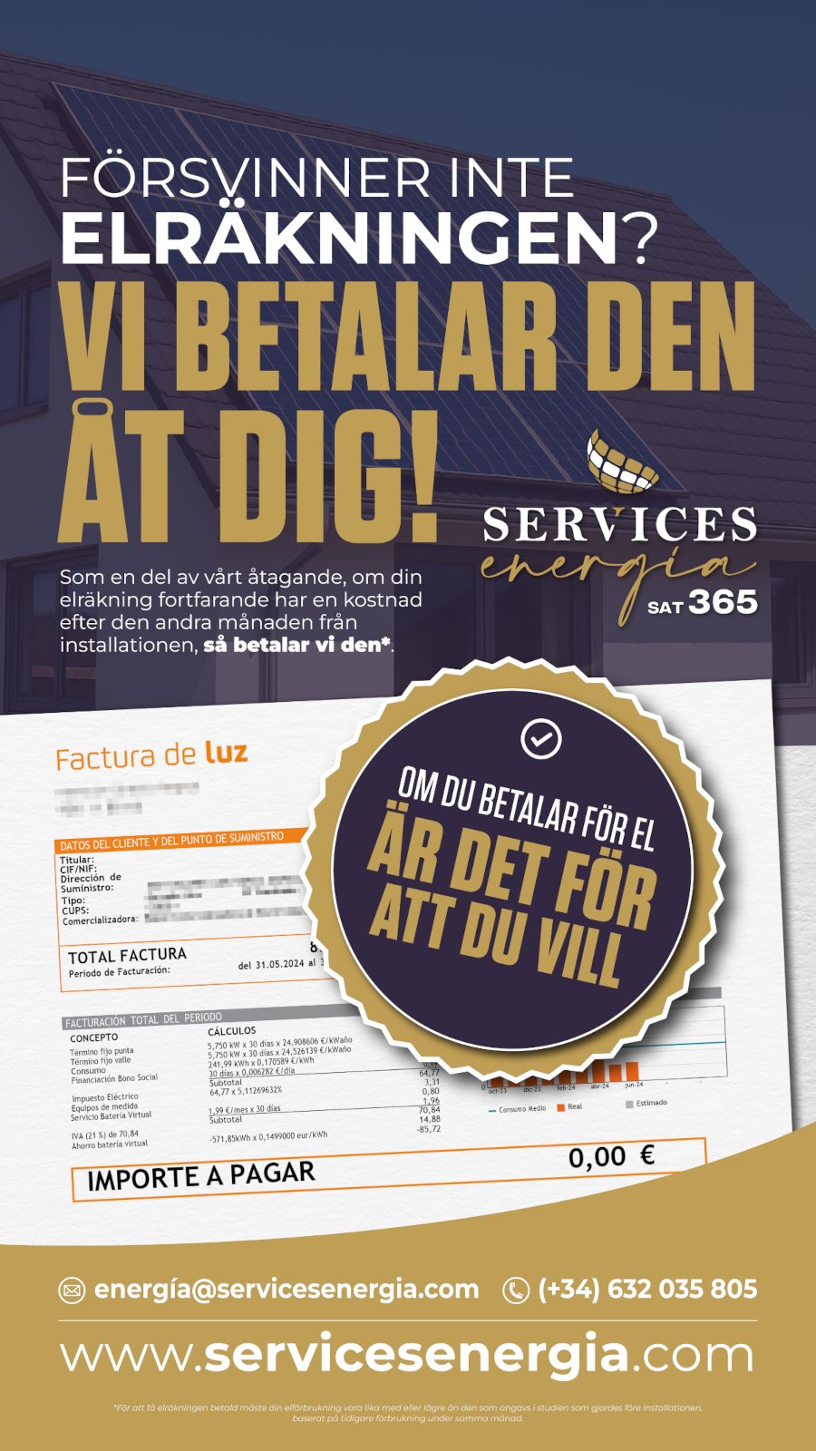 Promociones pago factura luz dos meses en sueco